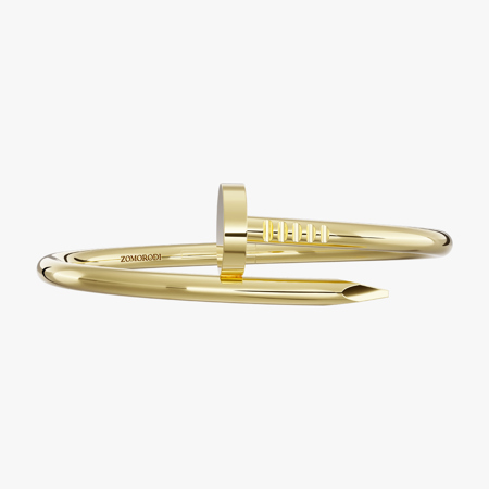 Nail Style Gold Bangle